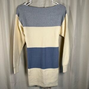 Here comes the sun Striped knit Sweater dress size XS office church winter